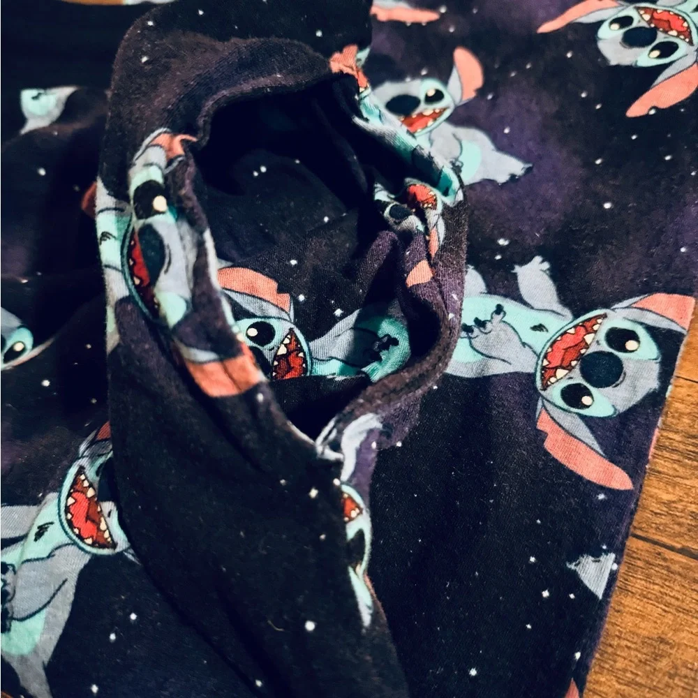 Disney Lilo & Stitch Pajama Bottoms XL Dark Navy Blue Sleepwear Unisex Women's